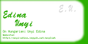 edina unyi business card